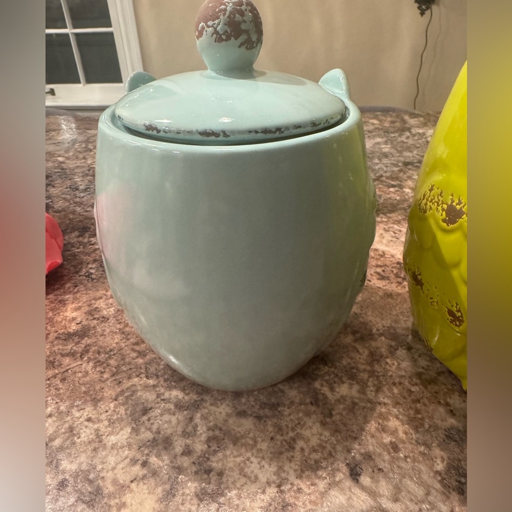 Colorful Owl Ceramic Jars Set - Picture 4 of 11